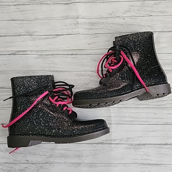 Circus By Sam Edelman Black Sparkly Boots Women's Size 9 - Picture 1 of 5